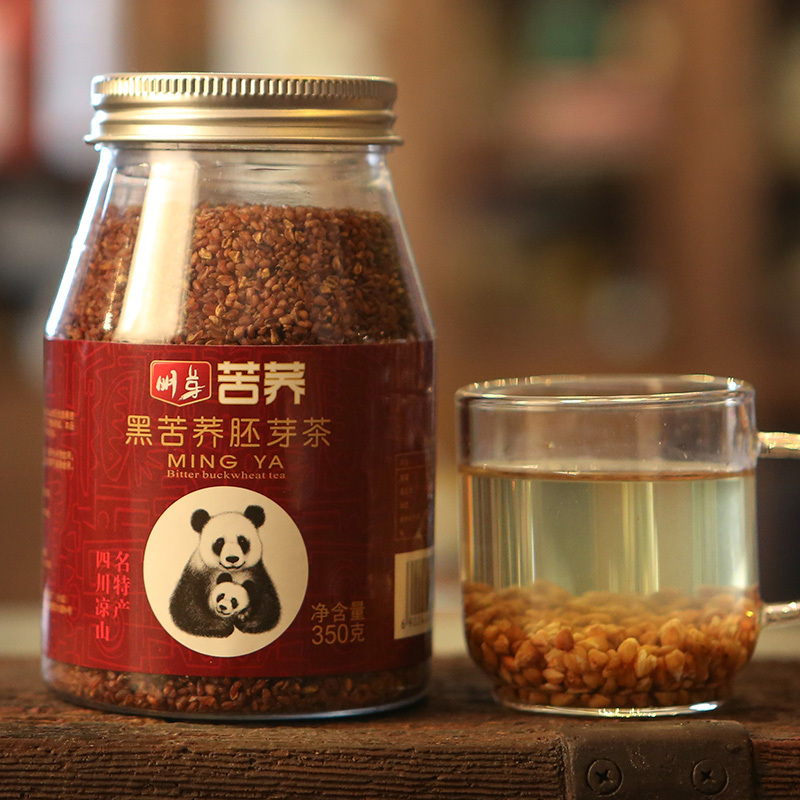 明芽苦荞茶四川大凉山全胚芽苦荞麦大麦花草茶花茶350g*2