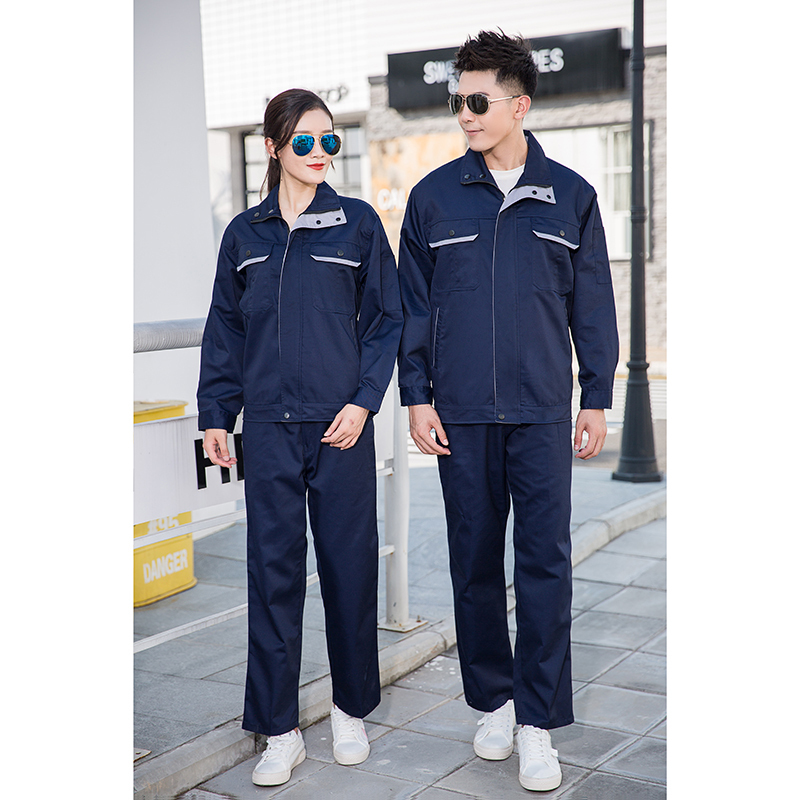 tmg8029春秋工作服劳保服套装钮扣拉链设计立领设计四色可选视频