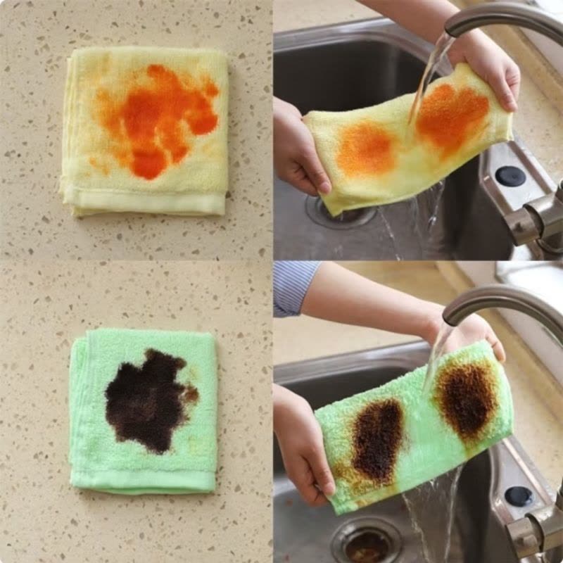 油利除洗碗巾旗舰不粘油厨房抹布不沾油的洗碗布木纤维不掉毛巾 6条装图片