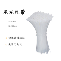 源营 尼龙扎带电工捆绑主机走线束绳扎丝桌面线缆整理固定ZA-21 5*300(实宽4.8)250条白色