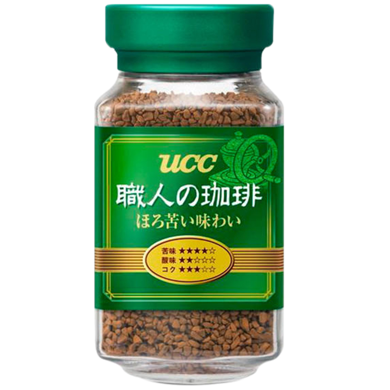 [偏苦口感]悠诗诗(UCC)绿标精品速溶职人咖啡 90g/瓶 进口咖啡粉 速溶咖啡 黑咖啡 冲调饮品 日本进口高清大图