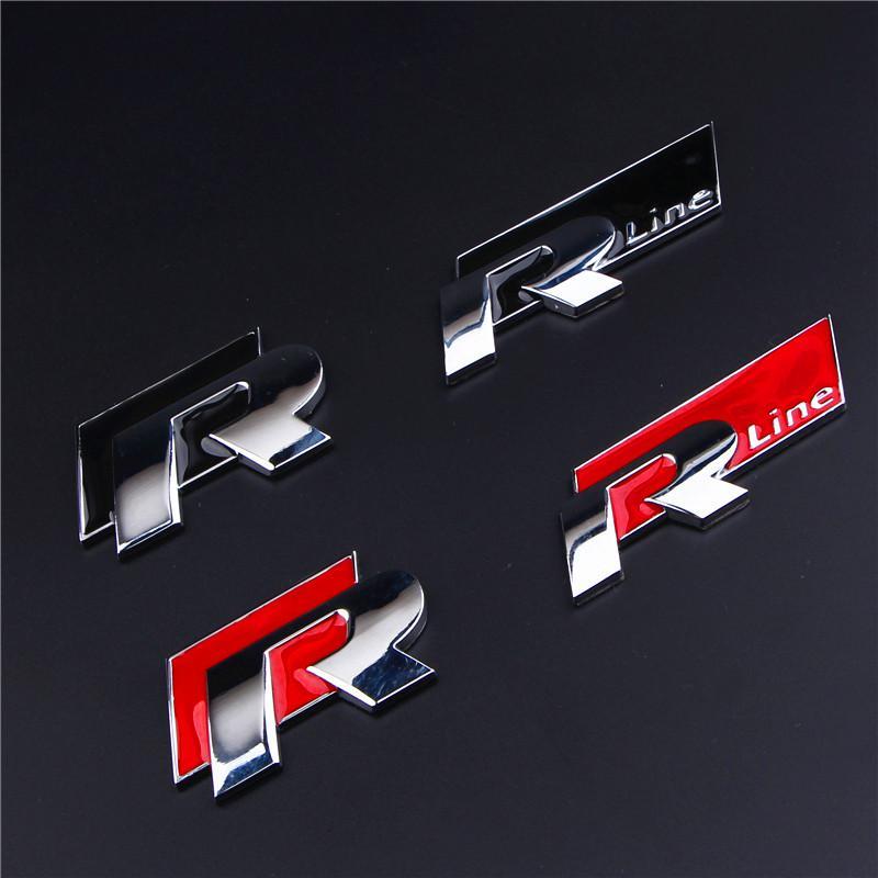适用大众高尔夫cc尚酷迈腾速腾polo改装r车标rline侧标车贴尾标中网标