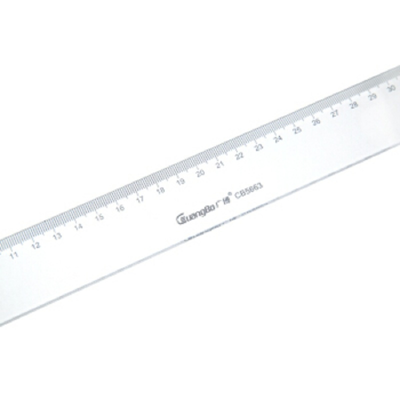 精选广博 CB5663直尺塑料透明尺子 40cm