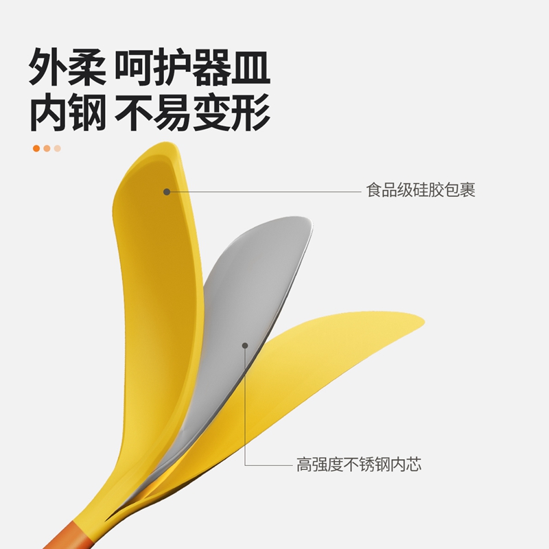 炊大皇小黄鸭联名硅胶铲不粘锅专用护锅铲家用炒菜铲子煎锅铲子汤勺耐高温GC01XHY高清大图