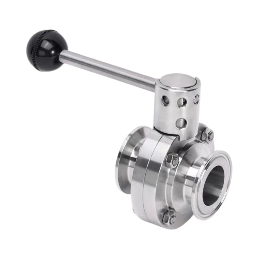 盛京联硕 不锈钢卫生级快装蝶阀Φ325卡盘350(304材质)台高清大图