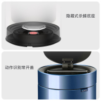 优百纳/Upella 欧式智能自动感应垃圾桶家用不锈钢圆形垃圾桶9L分类办公室垃圾