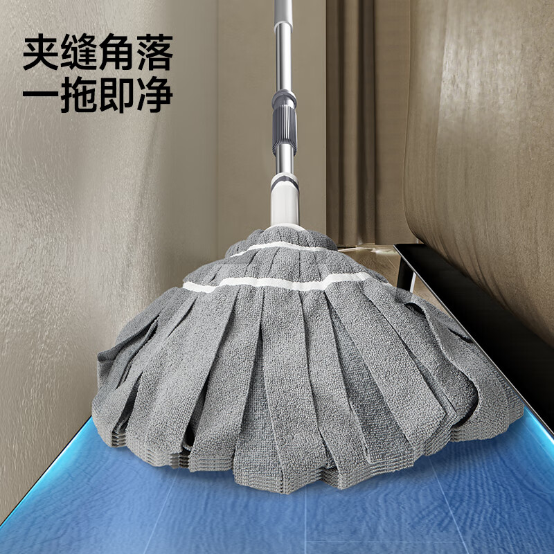 五月花拧水拖把大尺寸50CM*1布免手洗家用吸水布条款拖布懒人墩布高清大图