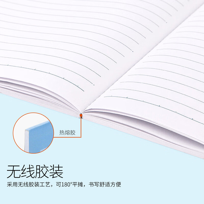 得力 7956办公胶装本(混)-32张-32K(本)10本/包高清大图