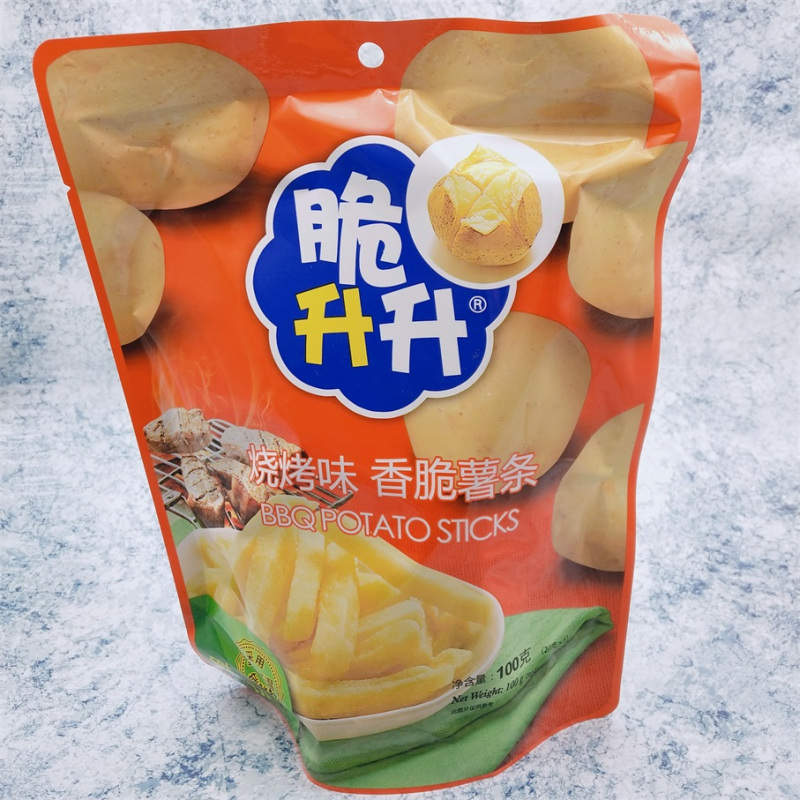 脆升升香脆薯条100g烧烤味*3袋 鲜切原味蜂蜜黄油非膨化休闲零食