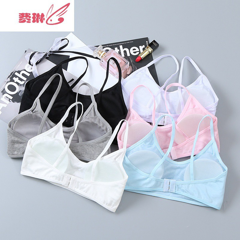 发育期裹胸抹胸内衣女学生高中少女文胸罩无钢圈初中生吊带小背心