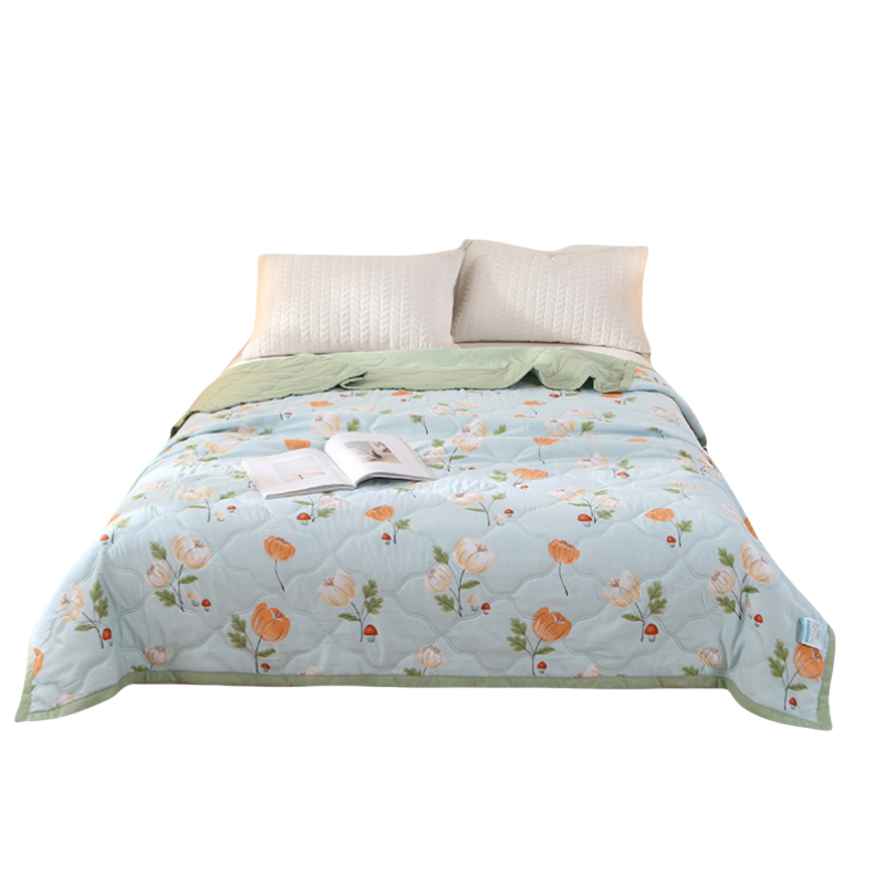 蕃蒂水洗棉夏被条高清大图