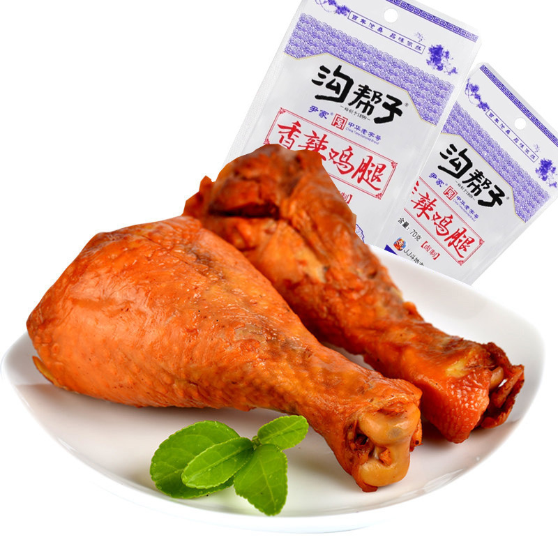 尹家沟帮子熟食香辣鸡腿70g5袋卤味鸡腿肉类零食小吃中华老字号