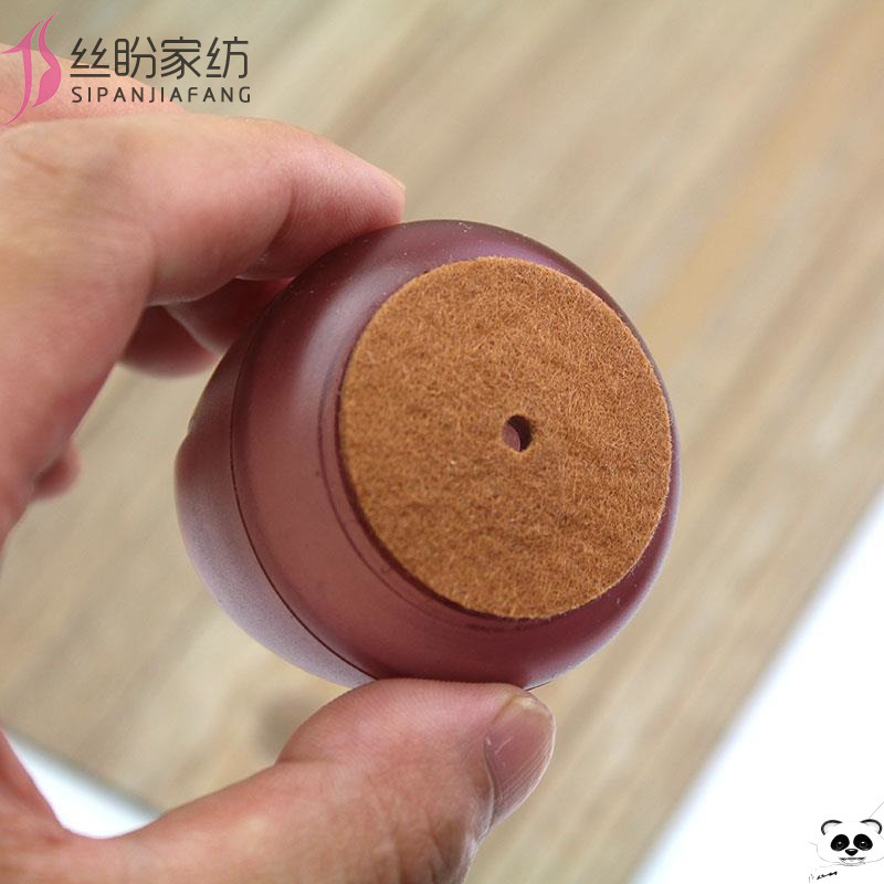 茶色14号24只 凳子桌椅脚套通用保护套防磨垫耐磨桌脚垫家用不锈钢管椅子方管正