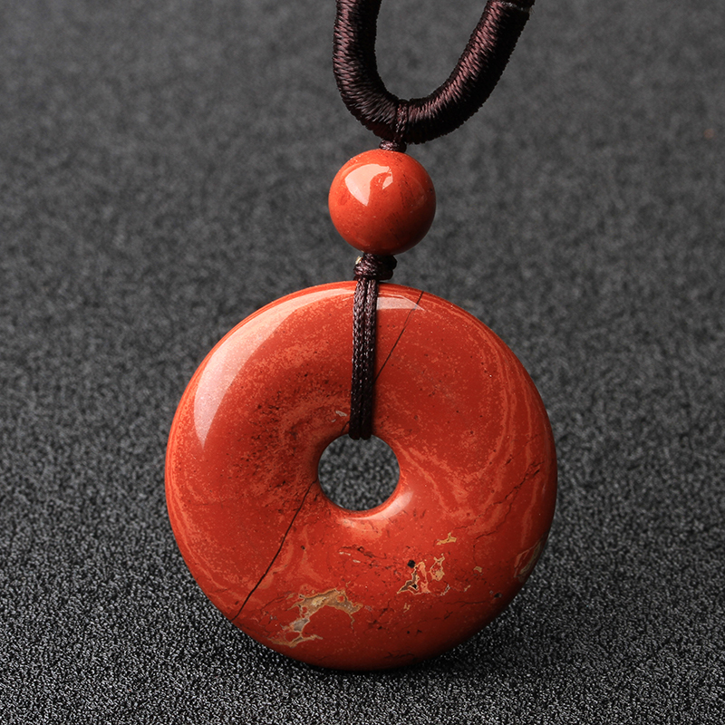 一物一图红竹石平安扣吊坠石英质玉男女项链hzs244iz6983一物一图