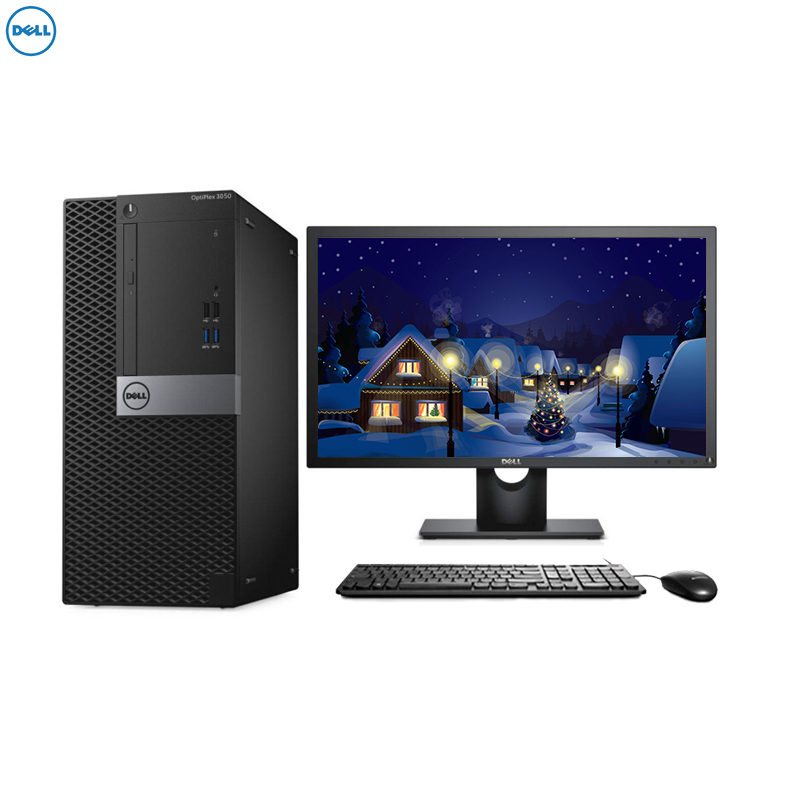 戴尔(DELL)OptiPlex3050MT 商用台式电脑 18.5英寸显示器(赛扬G3930 4GB 500GB 无光驱 Win10H)商用办公 家用娱乐 性价比机 企业采购