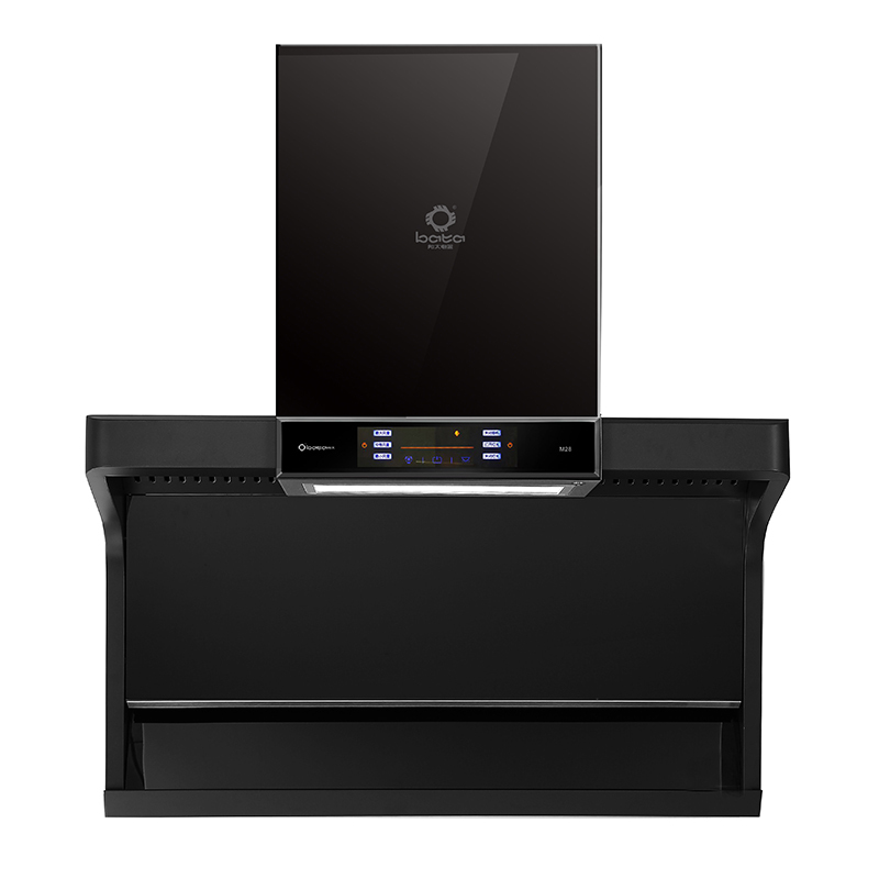 邦太batam28吸油烟机顶侧双吸超大吸力智能语音体感开关电热清洗视频