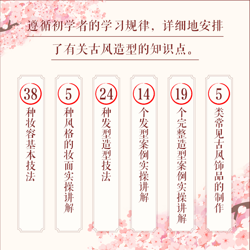 [正版]古风化妆造型从入门到精通 妆容发型设计国风古装影视剧造型设计饰品制作实例古典汉服美妆造型古风化妆书人民邮电高清大图