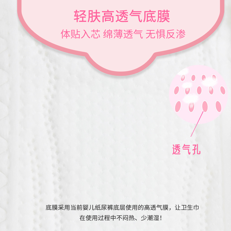 乐丝妮卫生巾迷你180mm护垫姨妈巾护翼双透气棉柔超薄型2包共40片