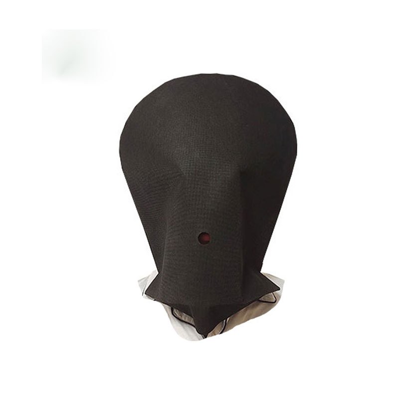 犯人头套囚犯头罩拘留防隐私头套道具犯人嫌疑人头套圆形鼻孔视频