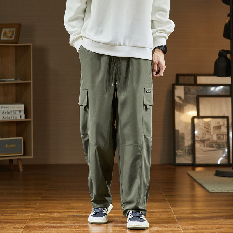 [2.5折价83元]唐狮潮牌直筒工装裤男士春秋新款宽松百搭美式休闲长裤子机能