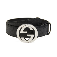 GUCCI 古驰 GUCCI腰带 男士经典双G压纹商务休闲时尚皮带115