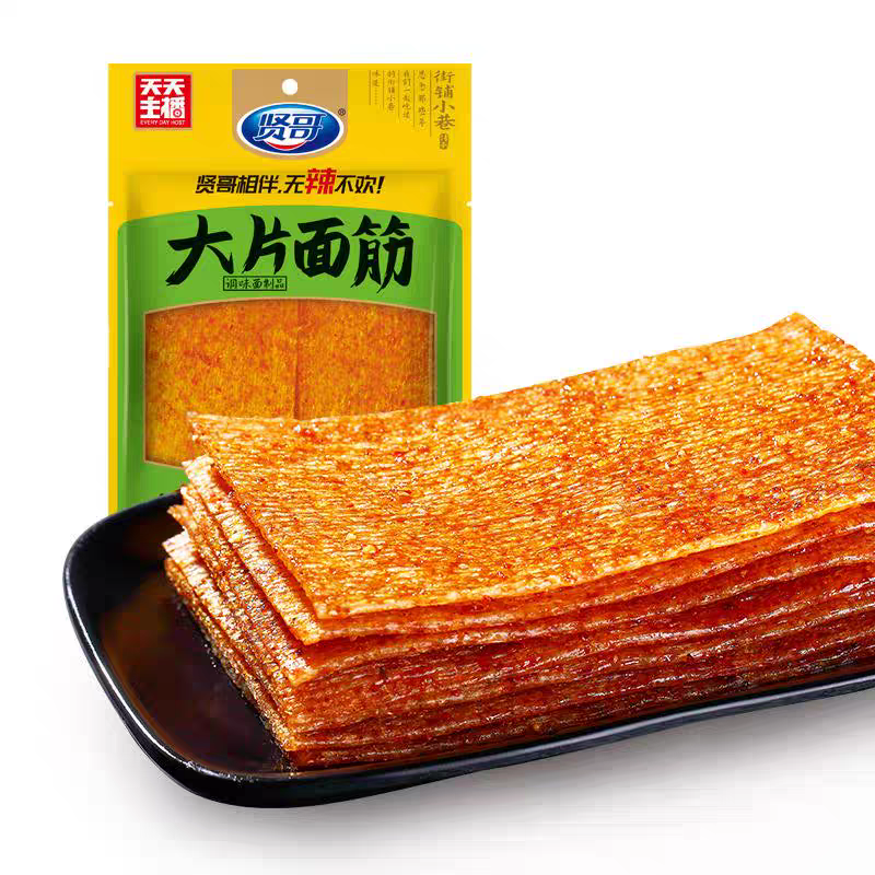 贤哥大片面筋辣条140g办公室追剧解馋怀旧小零小袋食零售整箱批发*3袋