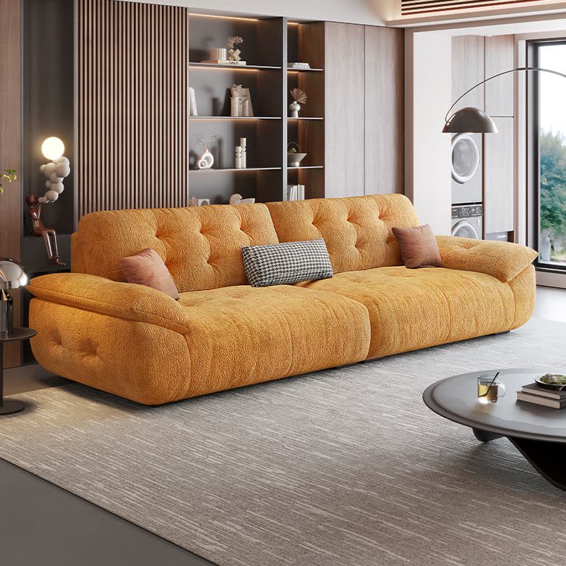 欧梵森 沙发简约现代布艺沙发小户型亲肤雪尼尔绒双人客厅直排沙发组合套装网红款客厅家具沙发套装图片