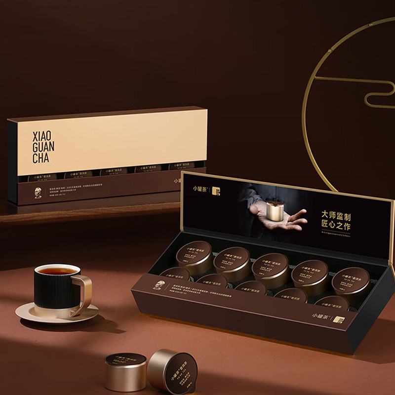 小罐茶普洱茶特级熟茶黑茶渥堆发酵金罐礼盒10罐装高清大图