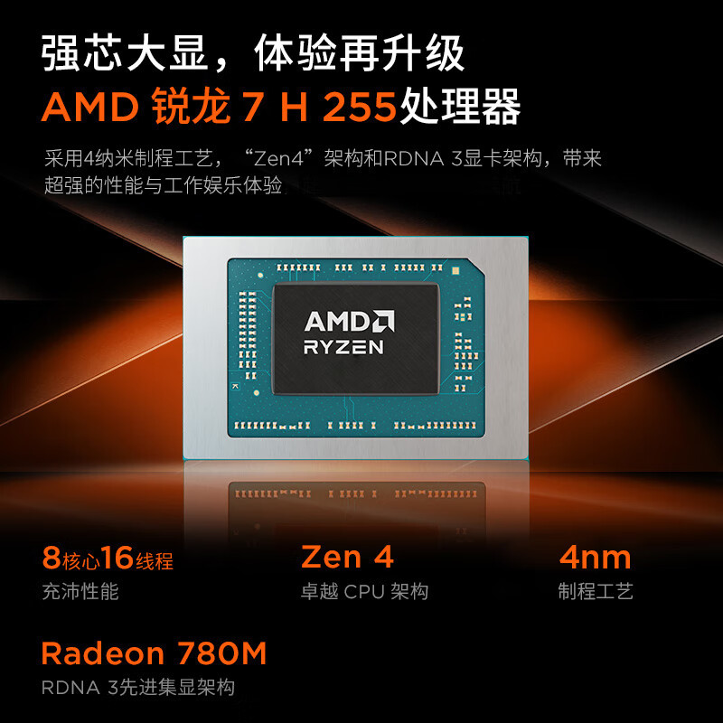 联想(Lenovo)小新24 23.8英寸一体机台式电脑(AMD R7 H255 16G 512G SSD 摄像头 win11)深空灰 微边框高性能商务办公家用网课高清大图