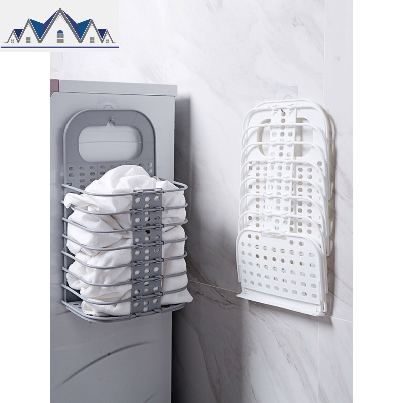 吸盘挂式脏衣篮脏衣服收纳筐 塑料收纳篮大号脏衣篓洗衣篮 三维工匠高清大图