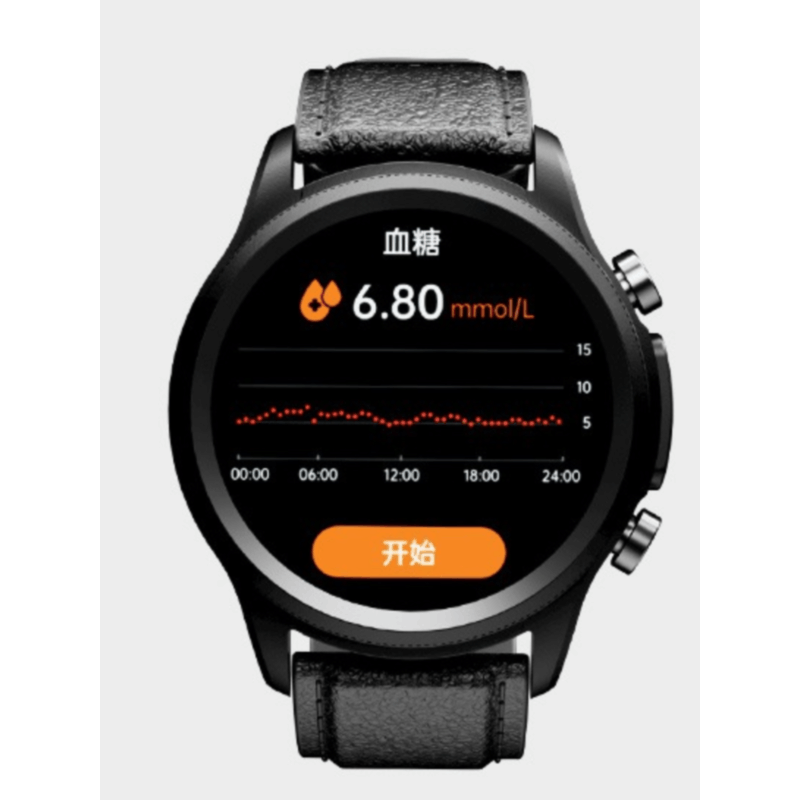 DIDO E55 ProII高精准度无创测血糖血氧血压体温智能手表监测量仪心率电图健康老人量心脏心跳 标配版雾色黑图片