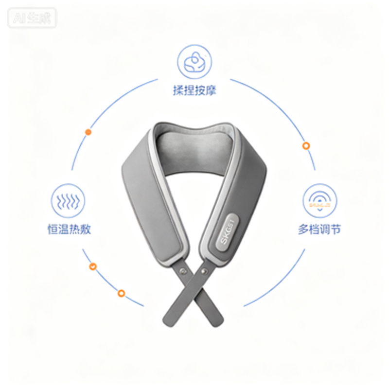 艾诗凯奇SKG H5-1揉捏按摩披肩颈部护理充插两用智能操控轻巧便携设计高清大图