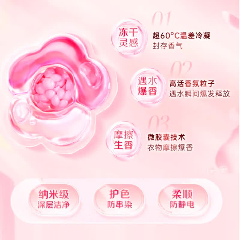 立白- 大师香氛梦幻格拉斯玫瑰天然洗衣凝珠30颗300g*3高清大图