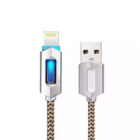 (SEDALUO)胜达罗数据线 锌合金usb数据线安卓编织线材带LED指示灯过2A手机快充线 土豪金苹果