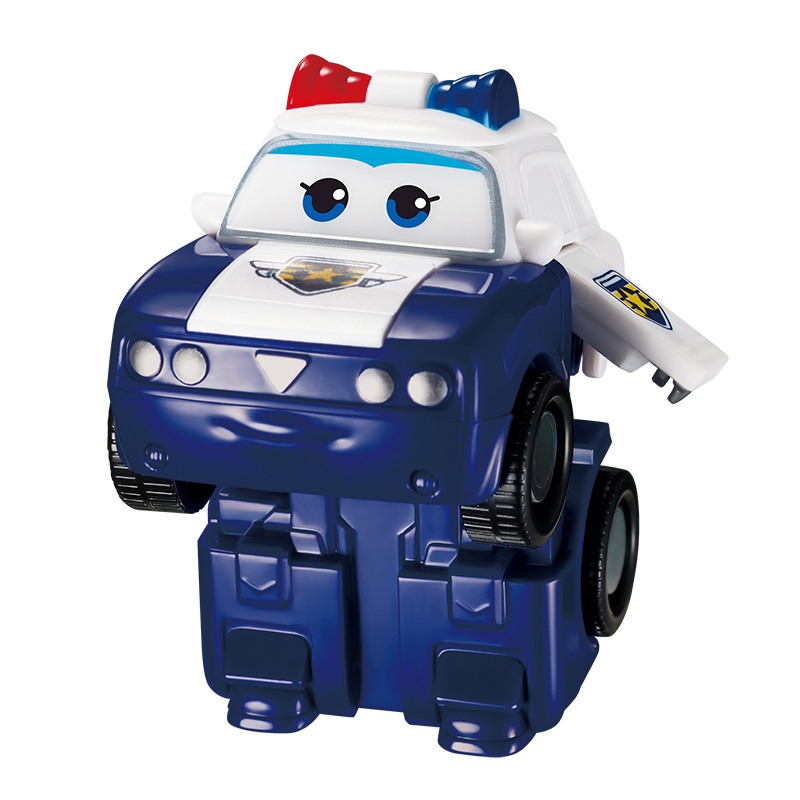 奥迪双钻auldey超级飞侠男孩女孩儿童玩具车迷你变形贝警员730033