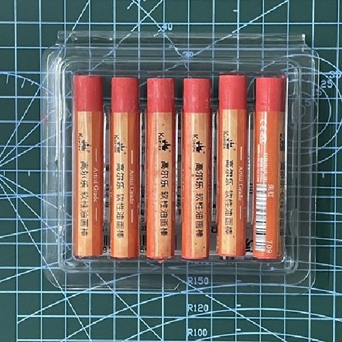 软性油画棒马卡龙色系单色补充装6支装软性油画棒重彩油性