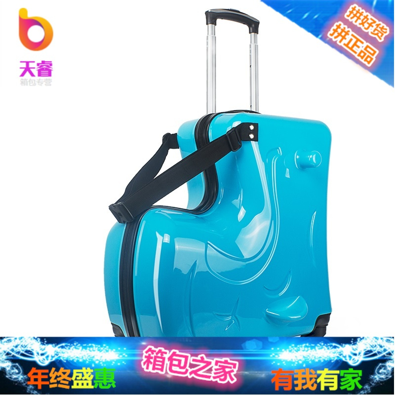 儿童行李箱可坐骑拉杆箱女宝宝皮箱子万向轮卡通小孩骑行旅行箱男