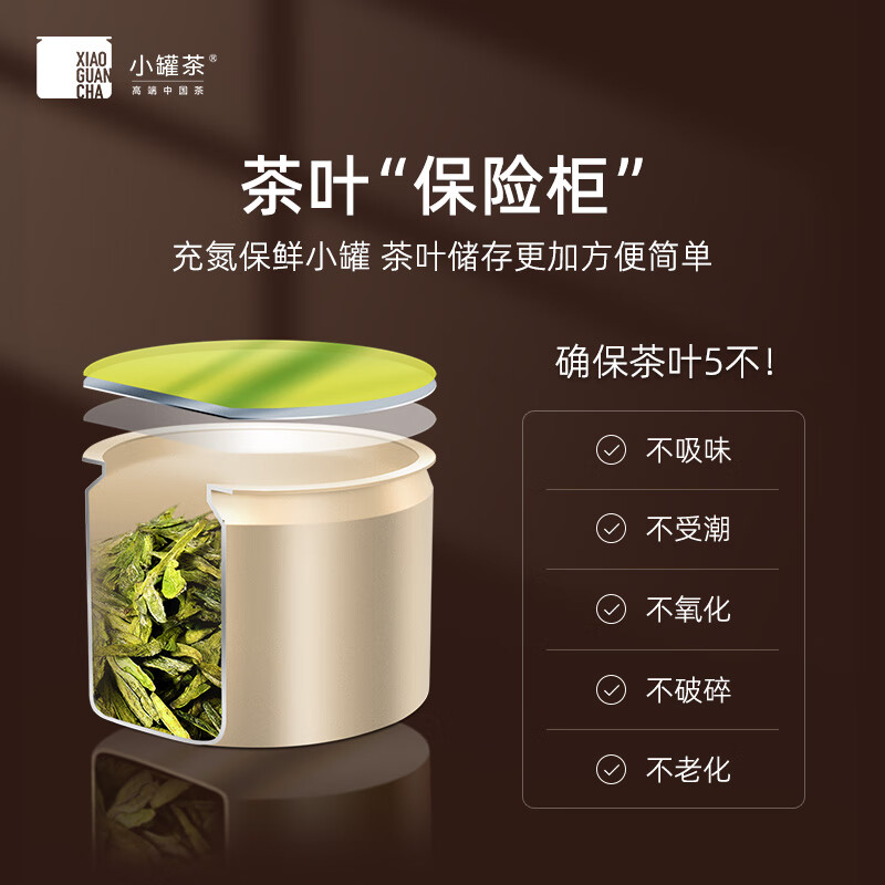 小罐茶(XIAO GUAN TEA)茶叶龙井茶金罐20罐钱塘龙井特级80g 24年明前茶叶套装高清大图
