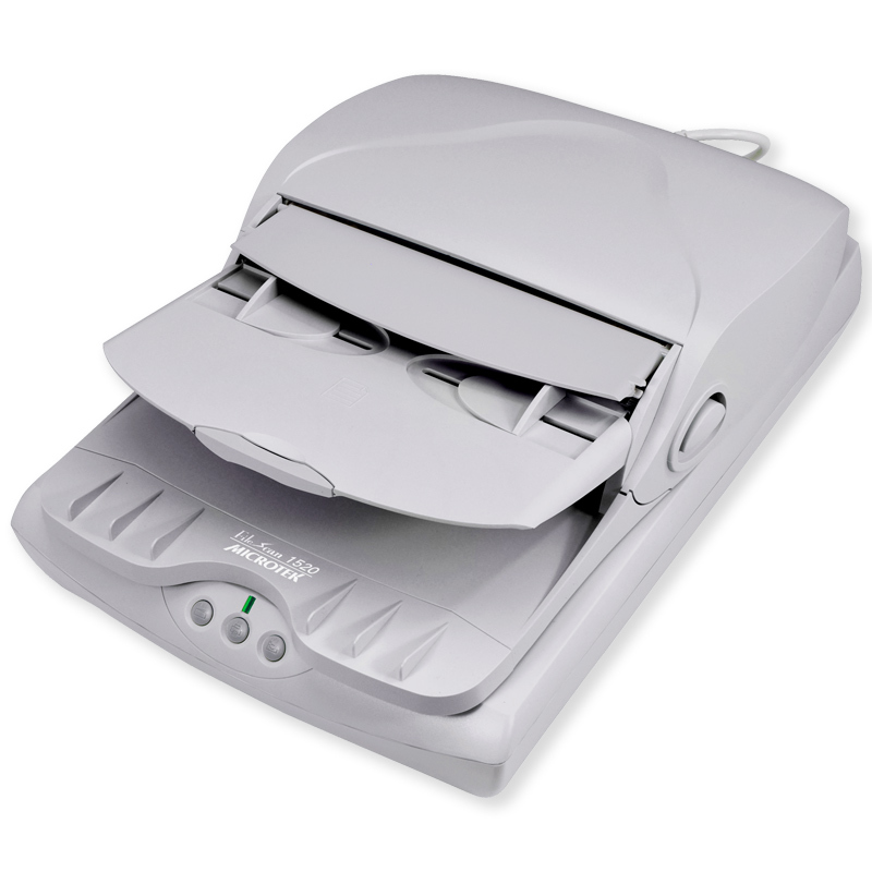 MICROTEK FileScan 1520 中晶双平台高速多功能扫描仪A4自动进纸平板馈纸式两家商用高清照片