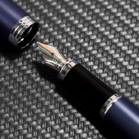 派克PARKER 钢笔 IM蓝色白夹墨水笔 学生商务办公文具用品 可吸墨可替换墨囊 书写0.5mm金属不锈钢F笔尖