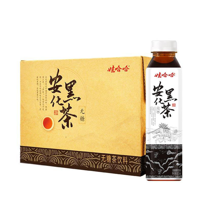 娃哈哈安化黑茶饮料500ml15瓶黑茶原汤黑茶饮品