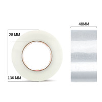 得力30249超市封箱胶带48mm*200y*50um(卷)(普透)