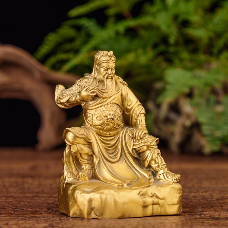 家柏饰(CORATED)关公摆件汽车车内 铜武关二爷佛像车载装饰品高清大图