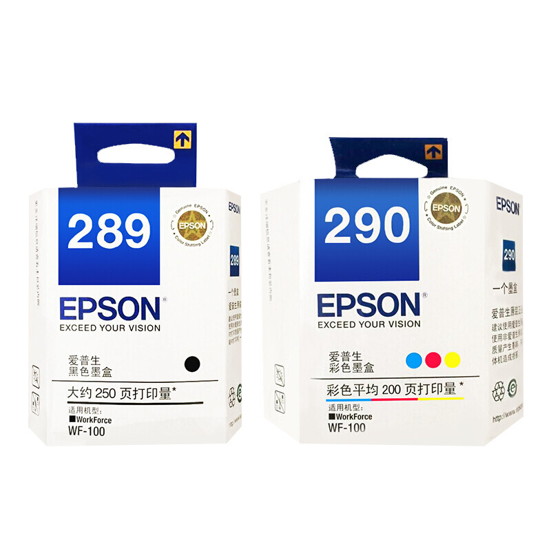 爱普生(EPSON)T289 T290彩色墨盒 适用WF-100机型