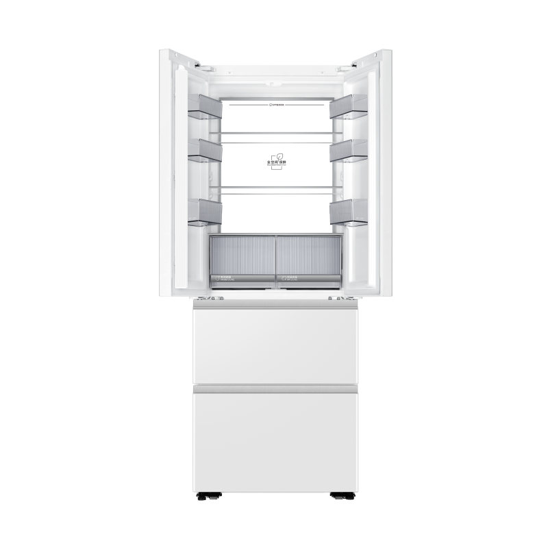 海尔(Haier)413升多门零嵌冰箱 全空间保鲜 阻氧干湿分储 冷冻智能恒温BCD-413WGHFD1BSJU1(白)