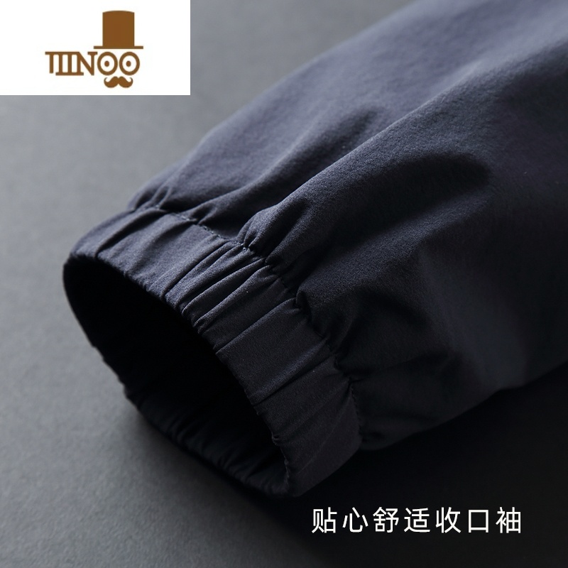 YANXU运动休闲薄款外套男加肥加大码胖子夏季冲锋衣爸爸风衣夹克高清大图