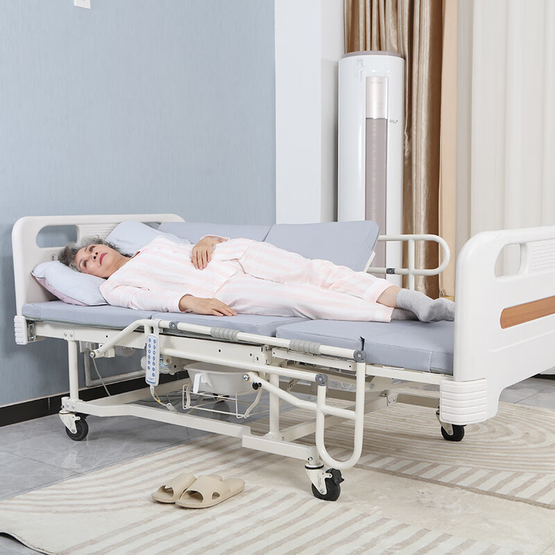 病人多功能翻身医用医疗病床-md-e202[手电两用][乳胶床垫][电动便孔]