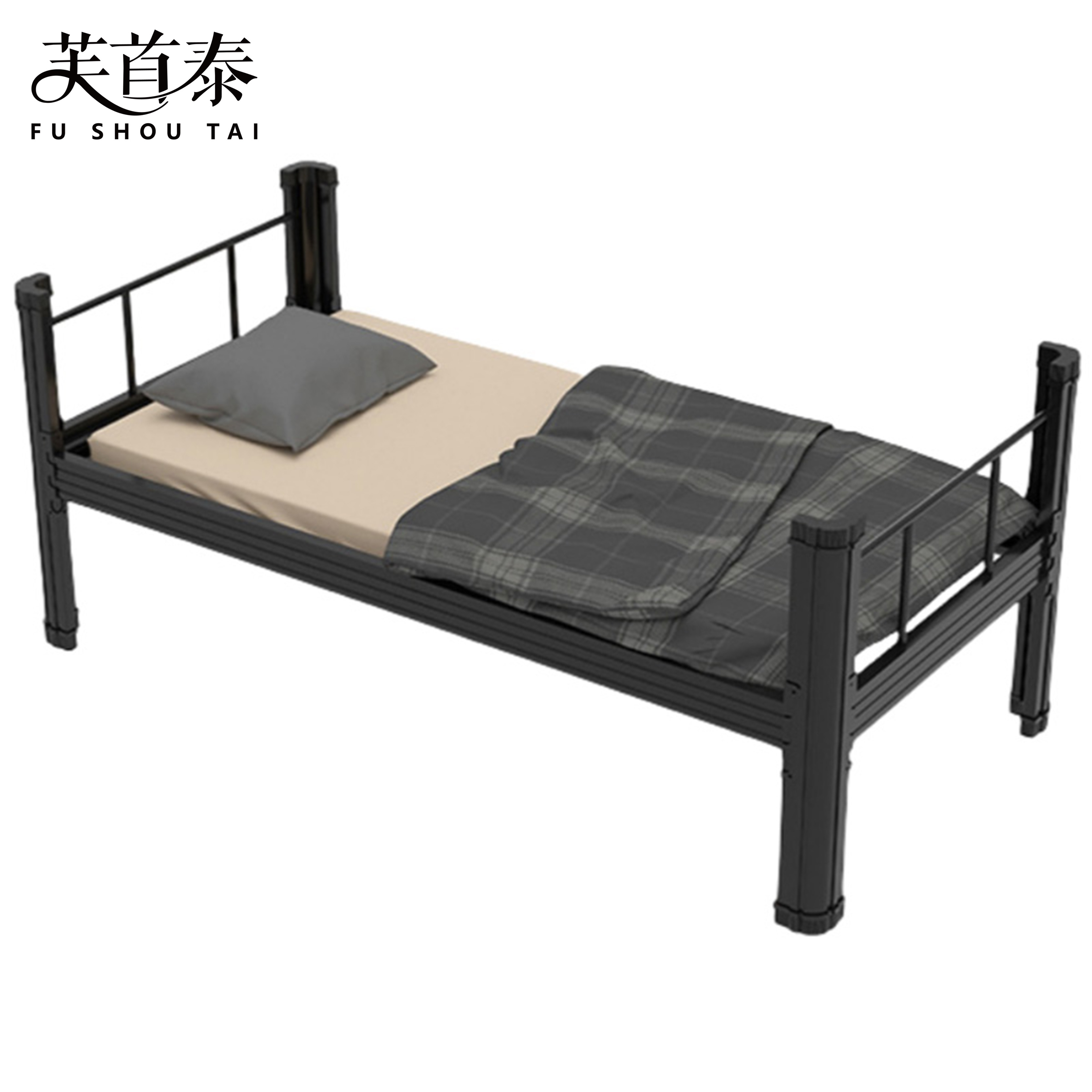 芙首泰钢制职工床1000*2000*850mm(含床垫)套高清大图