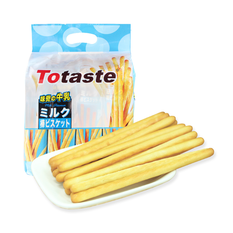 Totaste土斯牛奶味饼干棒320g 办公休闲咸味手指饼干饼干零食品