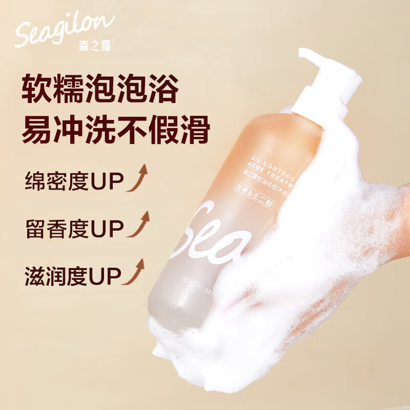 森之露 控油祛痘沐浴露520ml SZL52019高清大图